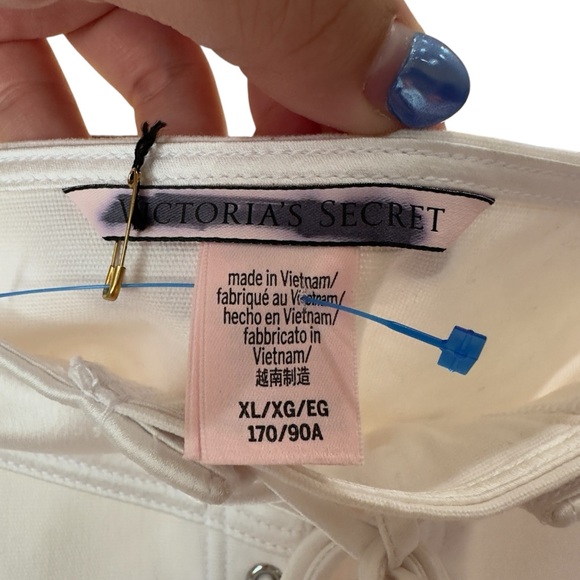 Victoria’s Secret White Corset Lace-Up Mini Skirt Sexy Clubwear XL‎ - Picture 3 of 5